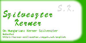 szilveszter kerner business card